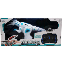 Динозавр р/у 43х13см с аккумулятором, пластик (свет, звук, пар) LT326760