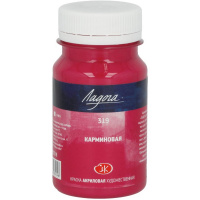 Краска акриловая 100мл карминовая Ладога 2227319