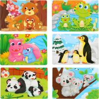 Пазл 22х15см 10 видов, дерево Y7735-18