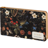 Еженедельник недатированный А6 "Flora. Лесные ягоды" 160стр., золотой срез, искусственная кожа