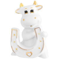 Статуэтка Бык с подковой 5,3х8см B3925