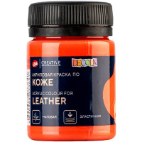 Краска акриловая по коже 50мл коралловая банка Декола 26128355