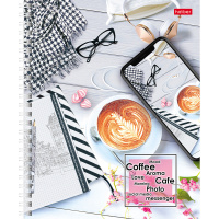 Тетрадь А5 96л клетка "Время для кофе" на спирали 4 дизайна 063015