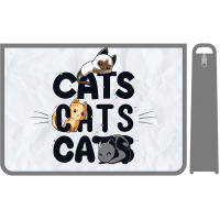 Папка д/труда А4 "Cats" 325х230х100мм на молнии сверху, пластик ПТР-22 Папка д/труда А4 "Cats" 325х230х100мм на молнии сверху, пластик ПТР-22