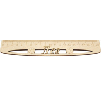 Линейка с именем "Лев" 20см дерево