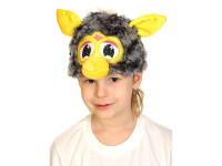 Шапка "Монстрик серый с желтым" плюш 4088