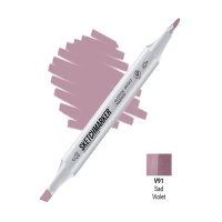 Маркер спиртовой двухсторонний "Sketchmarker" тусклый фиолетовый SM-V91