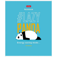 Тетрадь А5 24л линия "Ленивые хвостики" на скобе матовая ламинация, тиснение, 5 дизайнов 080108