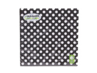 Салфетка 33х33мм 1шт Горох на черном трехслойная 1004980