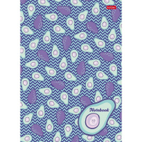 Бизнес-блокнот А4 80л "Авокадо" клетка 5-цветный блок матовая ламинация 7БЦ 072116