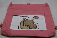 Сумка "Забавная капибара" 38х32,5см 1 отделение, 1 карман, текстиль, розовая 11826-24