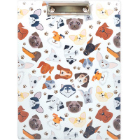 Планшет с зажимом А4 "Собаки" пвх/картон белый 2117.Р2 Планшет с зажимом А4 "Собаки" пвх/картон белый 2117.Р2