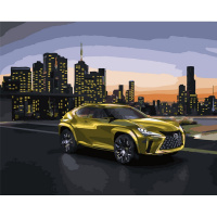 Живопись по номерам (акрил) 40х50см "Ночной город" сложность 3, холст на подрамнике МСА1760