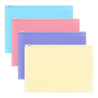 Папка на молнии A4 "Fizzy Pastel" полипропилен, ассорти 50338
