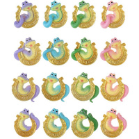 Магнит Змея с подковой 5,5х6см полистоун, 4 цвета 705-005