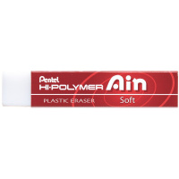 Ластик "Hi-Polymer Ain Soft" прямоугольный, 67x14x14мм, белый, высокополимерный ZETS07