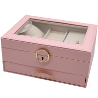 Шкатулка 23х17х10,5см кожзам розовая Y10609-24