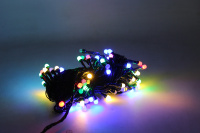 Эл/гирлянда 100 разноцветных диодов длина 5м, 8 режимов, зеленый провод, с соединителем Y10674-24