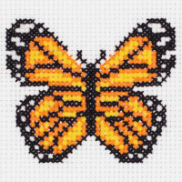 Набор для вышивания "Маленькая бабочка" 9,5х9см (канва, нитки, игла, схема) 8-430