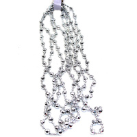 Бусы Дискотека 2,7м d-3/5мм серебро Y5079-17