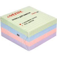 Клейкая бумага 76х76мм 400л 4 цвета пастель в клетку для заметок 2010418