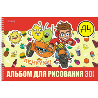 Альбом для рисования А4 30л "Влад А4" на спирали перфорация на отрыв 5 дизайнов 082405