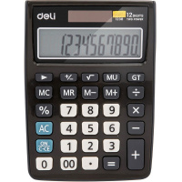 Калькулятор 12 разрядов 145х104,5х27,4мм черный E1238black