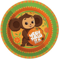 Набор тарелок "Чебурашка 18см 6шт бумажные ND 80107537