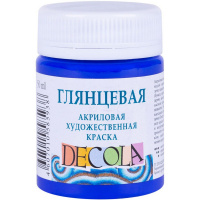 Краска акриловая 50мл ультрамарин глянцевая Декола 2928511