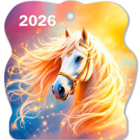 Магнит Златовласая лошадь 6,5х6,8см магнитный винил 9736