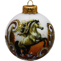 Шар 80мм "Конь вольный" в подарочной упаковке КУ-80-254055