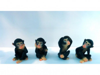 Сувенир Обезьяна 6,5*4,5см черная 4 вида Y2619-15