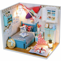 Конструктор "Румбокс. Кукольный домик" 16х16х13 см, 1 этаж (пластик, дерево, свет)  Y9773-19