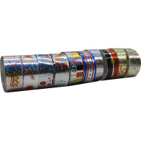 Клейкая лента 15мм х 3м с узорами голографическая, цвет ассорти Y9259-19