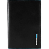 Обложка для документов "Black Square" 11х13х1см, черная, натуральная кожа PP5256B2/N