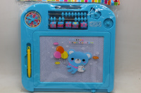 Доска для рисования 28,5х27см "Пиши-стирай" магнитная, пластик, 4 цвета (счеты, часы) 11586-24