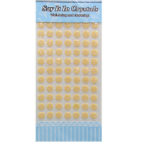 Наклейки Пуговицы d= 10мм 24*12*0,5см желтые Y4150-16