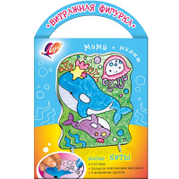 Набор красок по стеклу с трафаретом "Киты" 31С 2050-08