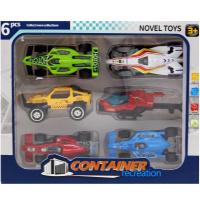 Набор машин пластик 19х16х3м (6 машинок 7-8см) LT275578