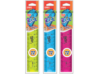 Линейка 15см гибкая, двухстороняя шкала, пластик, 3 цвета Е6205