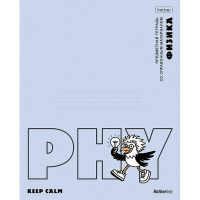 Тетрадь А5 48л клетка Физика "Приключения чайки" на скобе пластиковая обложка 094662