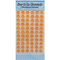 Наклейки Пуговицы Цветы 66шт 24*12*0,5см оранжевые Y4152-16
