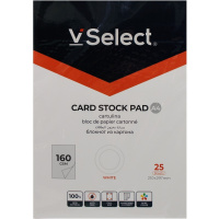 Бумага для цветной печати А4 25л "VSelect" склейка 160г/м2, CIE 161% VS195885