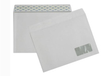 Конверт С4 (229*324мм) БЕЛЫЙ, правое окно, силикон