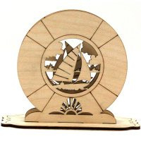 Заготовка для декорирования Салфетница Корабль 14*5*11,5см фанера 3мм 110014