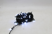 Эл/гирлянда 100 белых диодов длина 5м, 8 режимов, зеленый провод, с соединителем Y10677-24