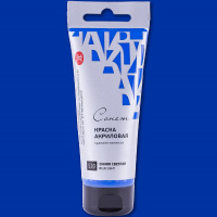 Краска акриловая 75мл синяя светлая туба с европодвесом Сонет 28109520