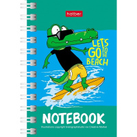 Блокнот А7 40л "Croco Boys" клетка, на спирали, 3 дизайна 076720