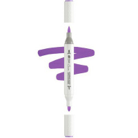 Маркер акриловый двусторонний "Сонет" виноградный, пулевидный наконечник/кисть 273-R823