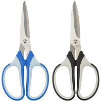 Ножницы 19см "Pro Home" сталь, ручки пластик с прорезиненными вставками, 2 цвета E6001